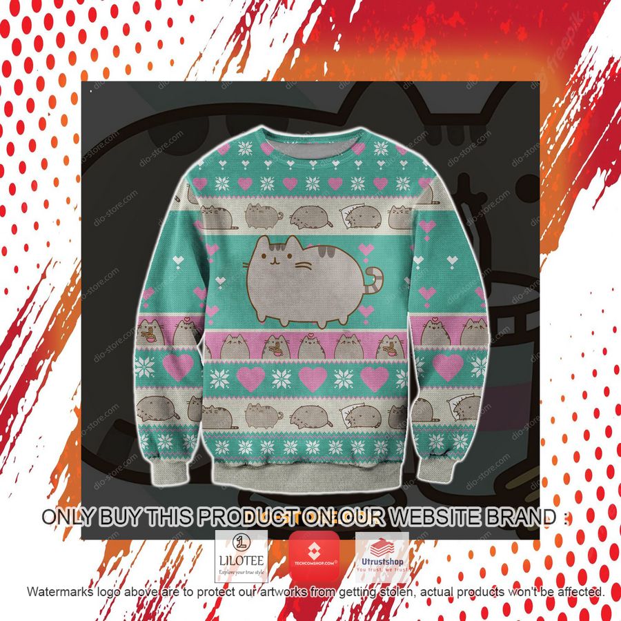 pusheen ugly christmas sweater sweatshirt 4 6172