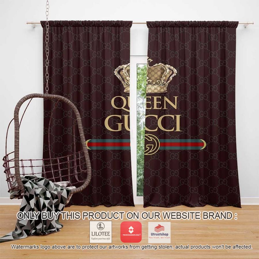 queen gucci brown windown curtain 1 72784