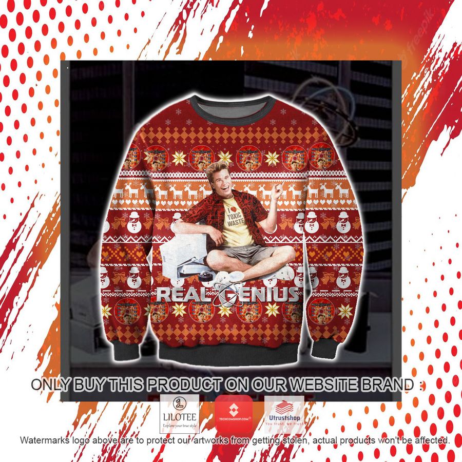 real genius ugly christmas sweater sweatshirt 7 3844