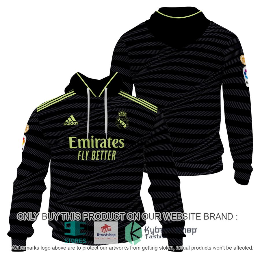 real madrid fc adidas emirates fly better black shirt hoodie 1 45821