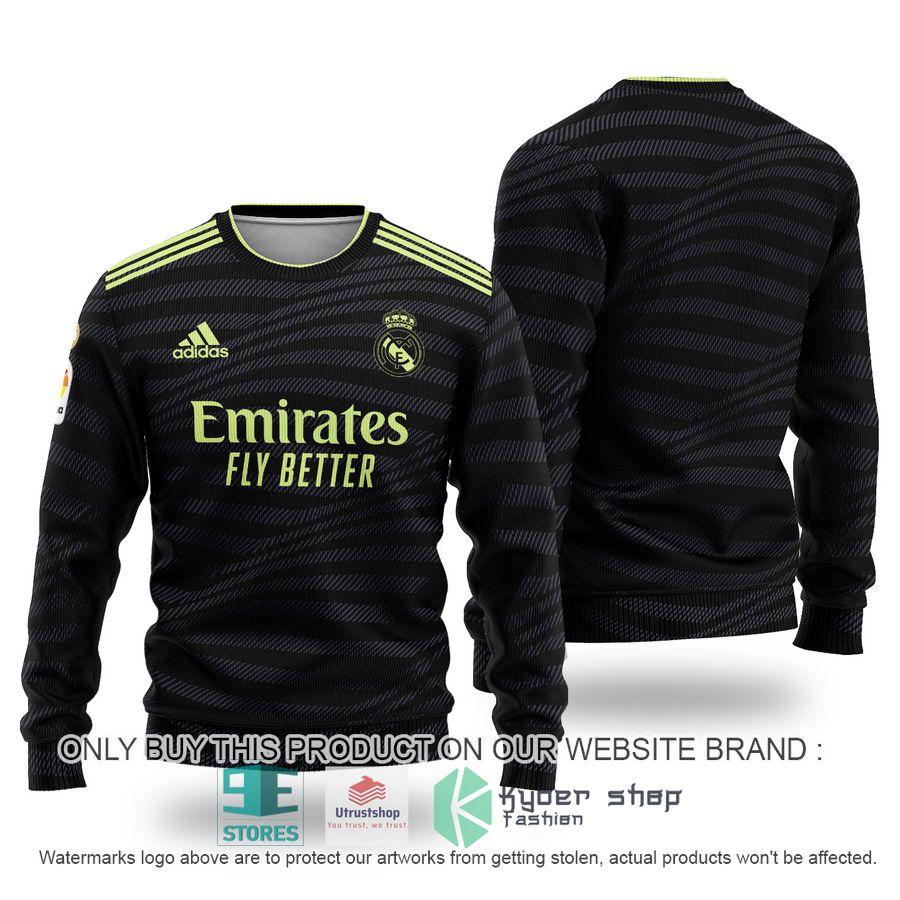 real madrid fc adidas emirates fly better black sweater 1 4115