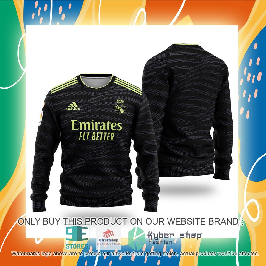 real madrid fc adidas emirates fly better black sweater 2 40900