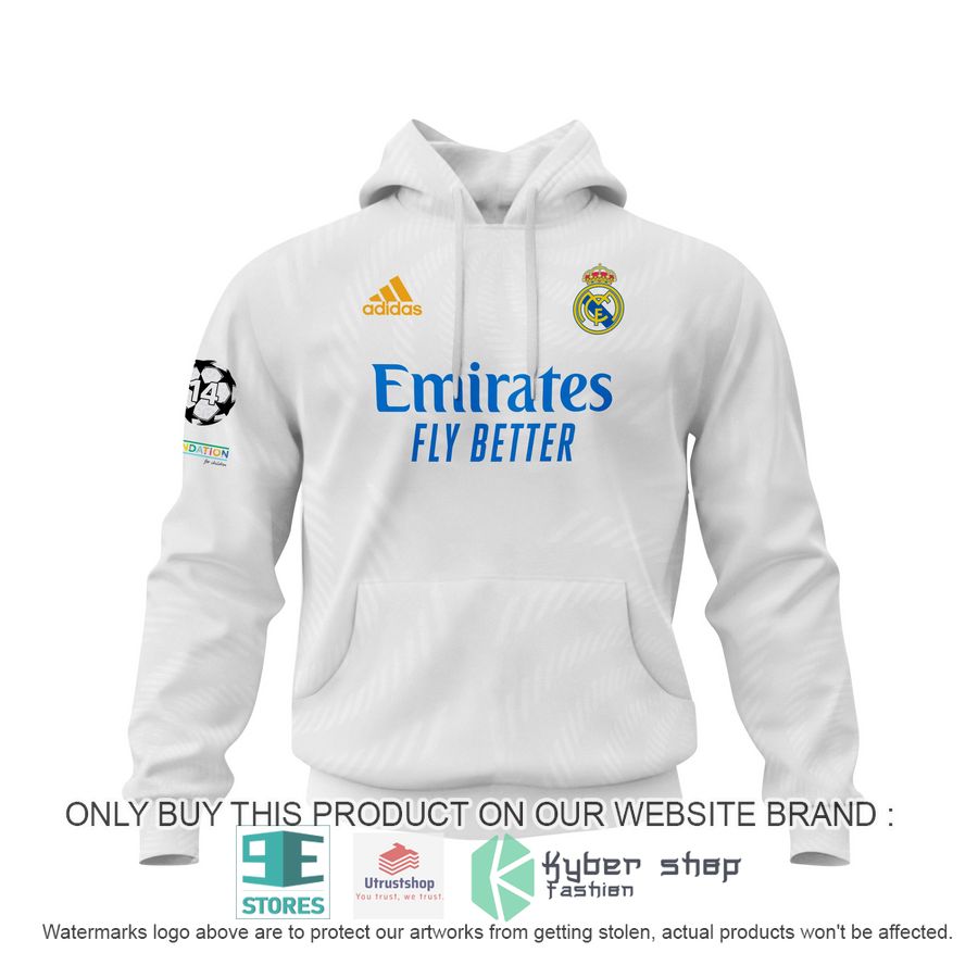 real madrid fc champions of europe 22 white shirt hoodie 2 85248