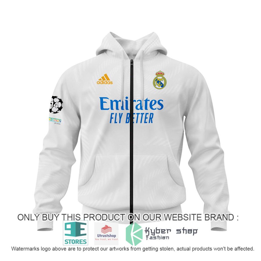 real madrid fc champions of europe 22 white shirt hoodie 3 76792