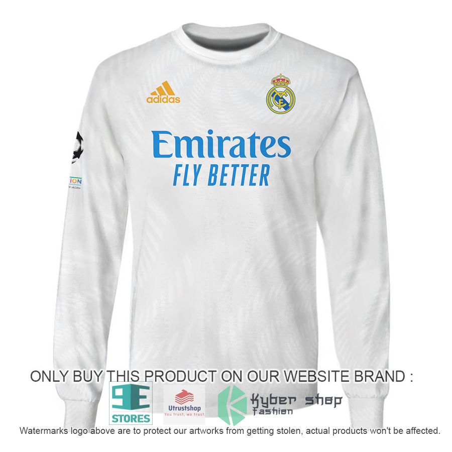 real madrid fc champions of europe 22 white shirt hoodie 5 5794