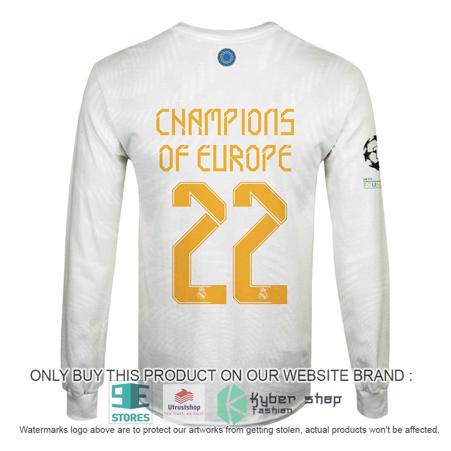 real madrid fc champions of europe 22 white shirt hoodie 6 87242