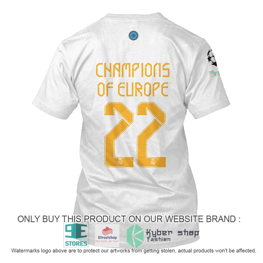 real madrid fc champions of europe 22 white shirt hoodie 8 14814