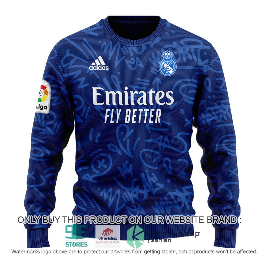 real madrid fc la liga emirates fly better blue sweater 2 40473