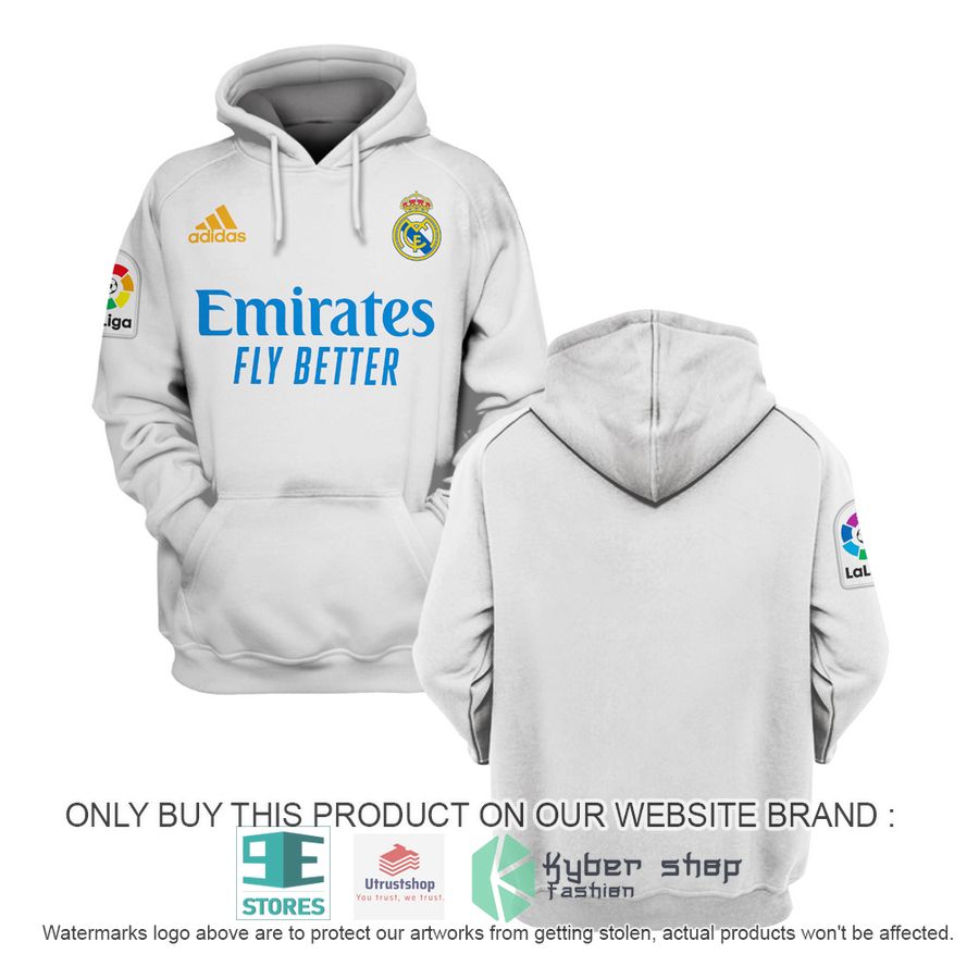 real madrid fc la liga emirates fly better white shirt hoodie 1 41410