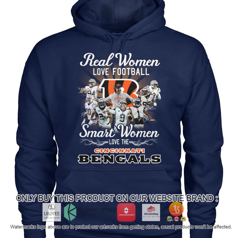 real women love football smart women love bengals 2d shirt hoodie 2 89802