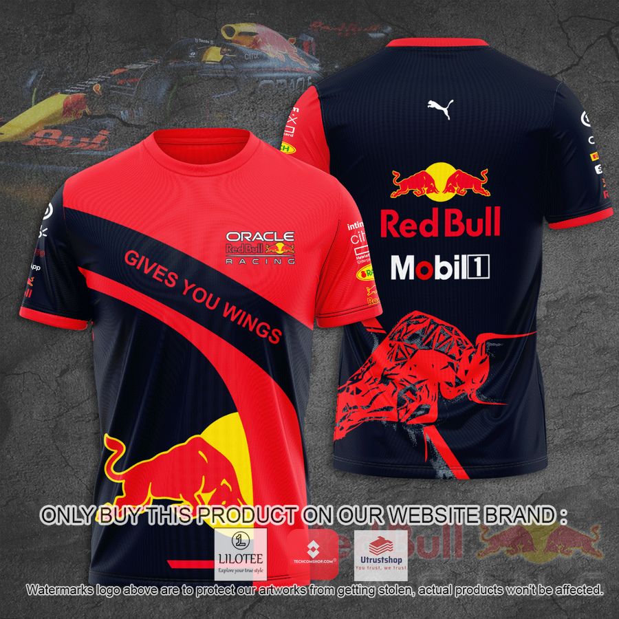 red bull racing gives you wings red 3d t shirt 1 69604