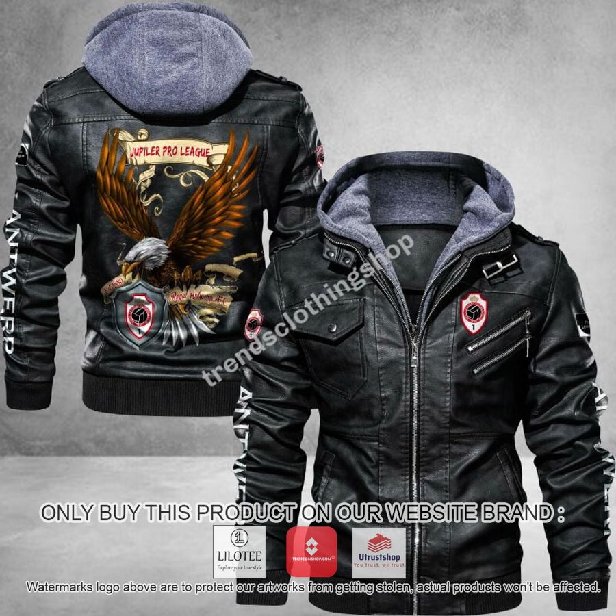 royal antwerp f c eagle league leather jacket 1 8175