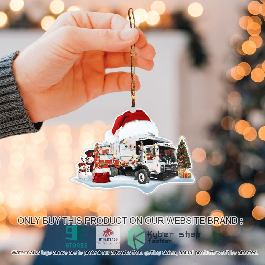 rumpke waste recycling truck christmas ornament 4 31821