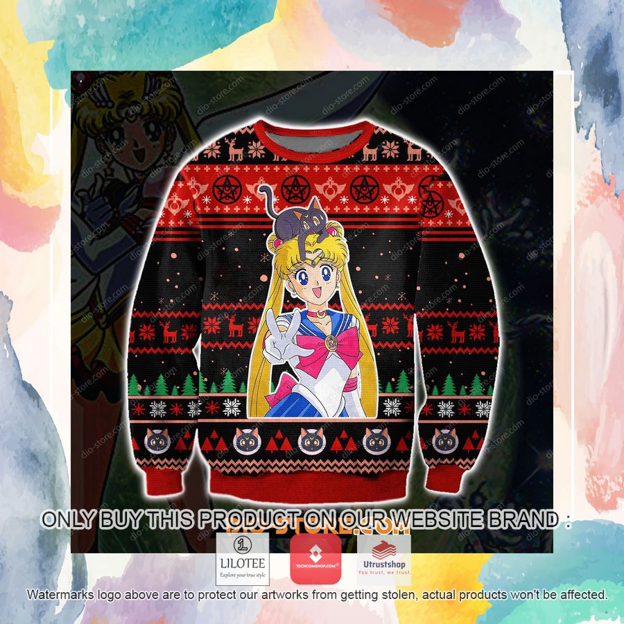 sailor moon ugly christmas sweater sweatshirt 2 12382