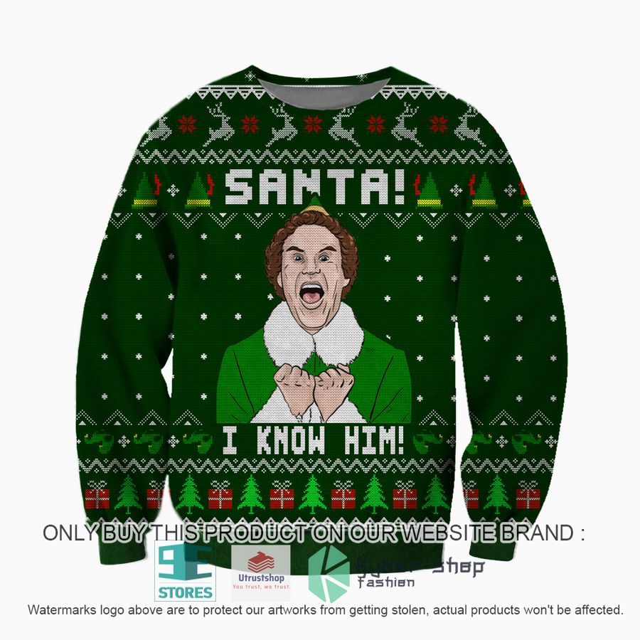 santa i know him knitted wool sweater 2 64142