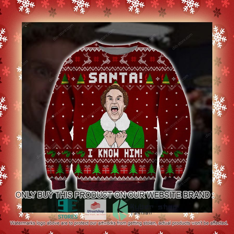 santa i know him knitted wool sweater 5 77513