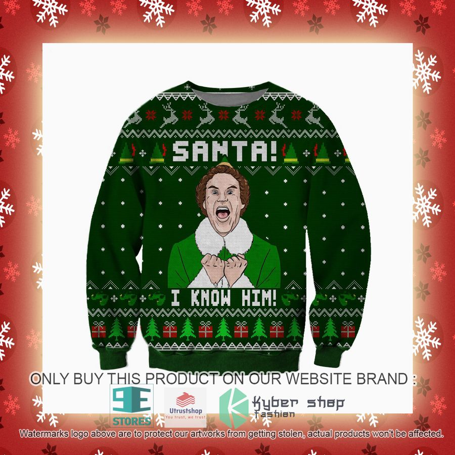 santa i know him knitted wool sweater 6 63653