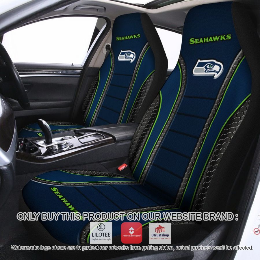 seattle seahawks navy blue car seat covers 1 88226