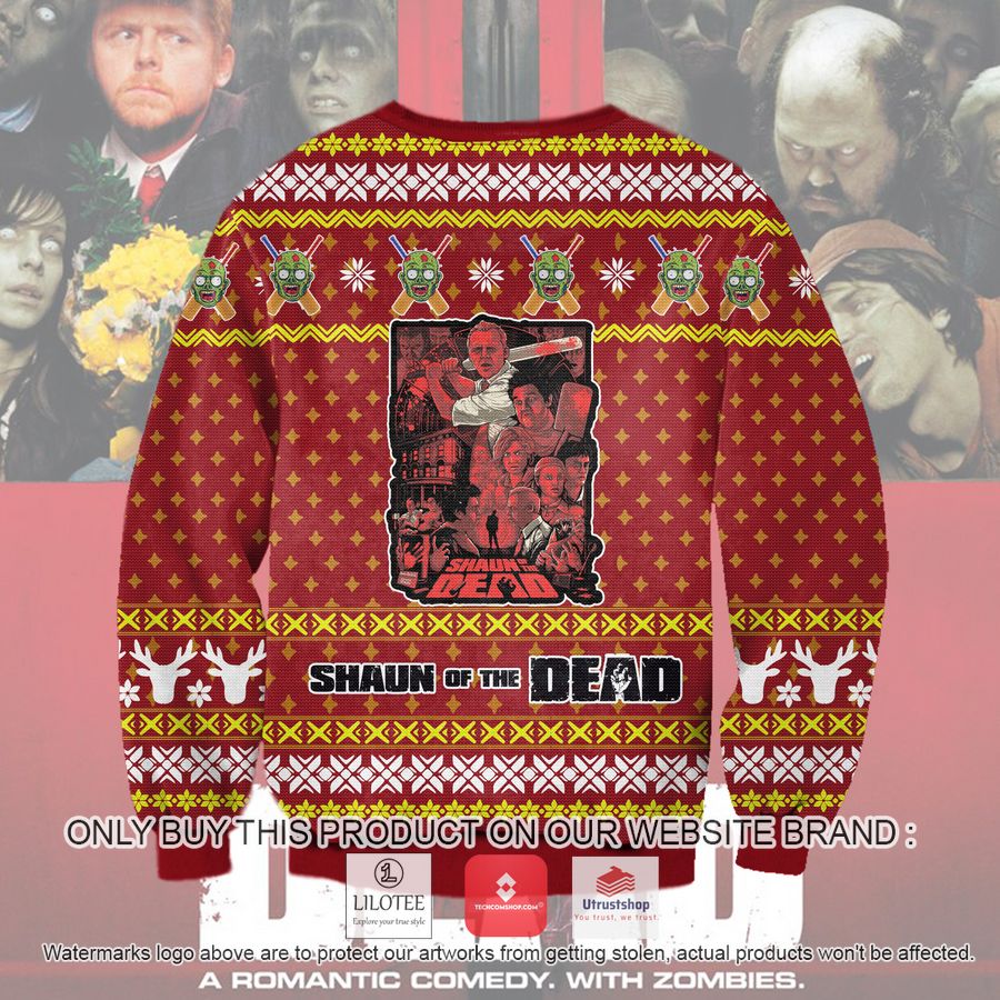 shaun of the dead ugly christmas sweater sweatshirt 2 83235