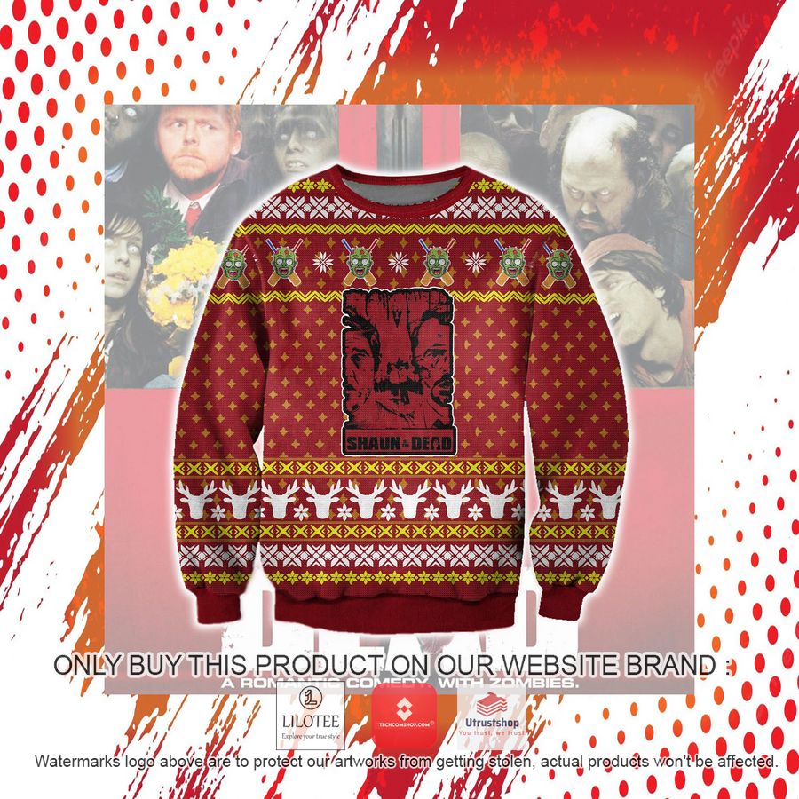 shaun of the dead ugly christmas sweater sweatshirt 7 92001