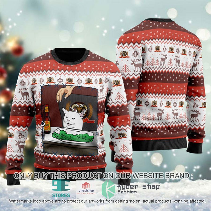 shiner bock beer cat meme ugly christmas sweater 1 20467