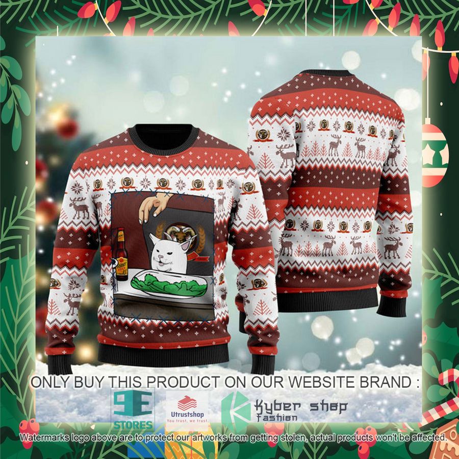 shiner bock beer cat meme ugly christmas sweater 2 71508