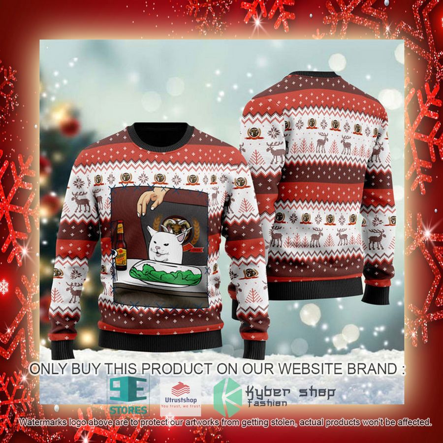 shiner bock beer cat meme ugly christmas sweater 3 98547