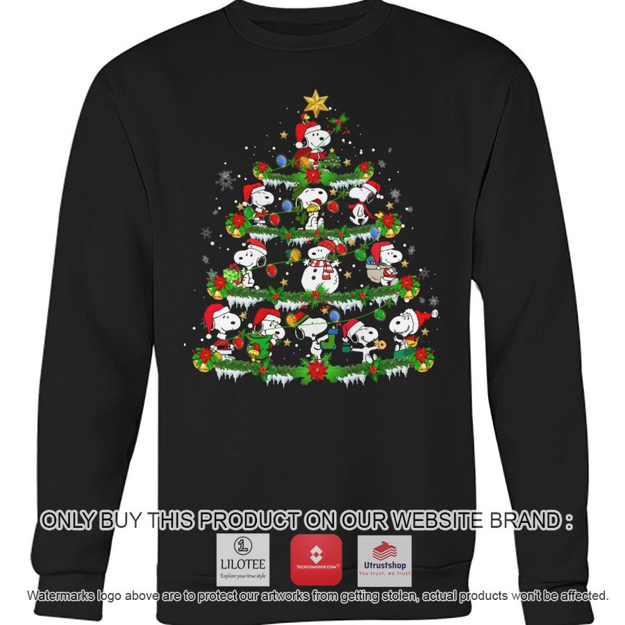 snoopy dog christmas tree 2d shirt hoodie 4 88684