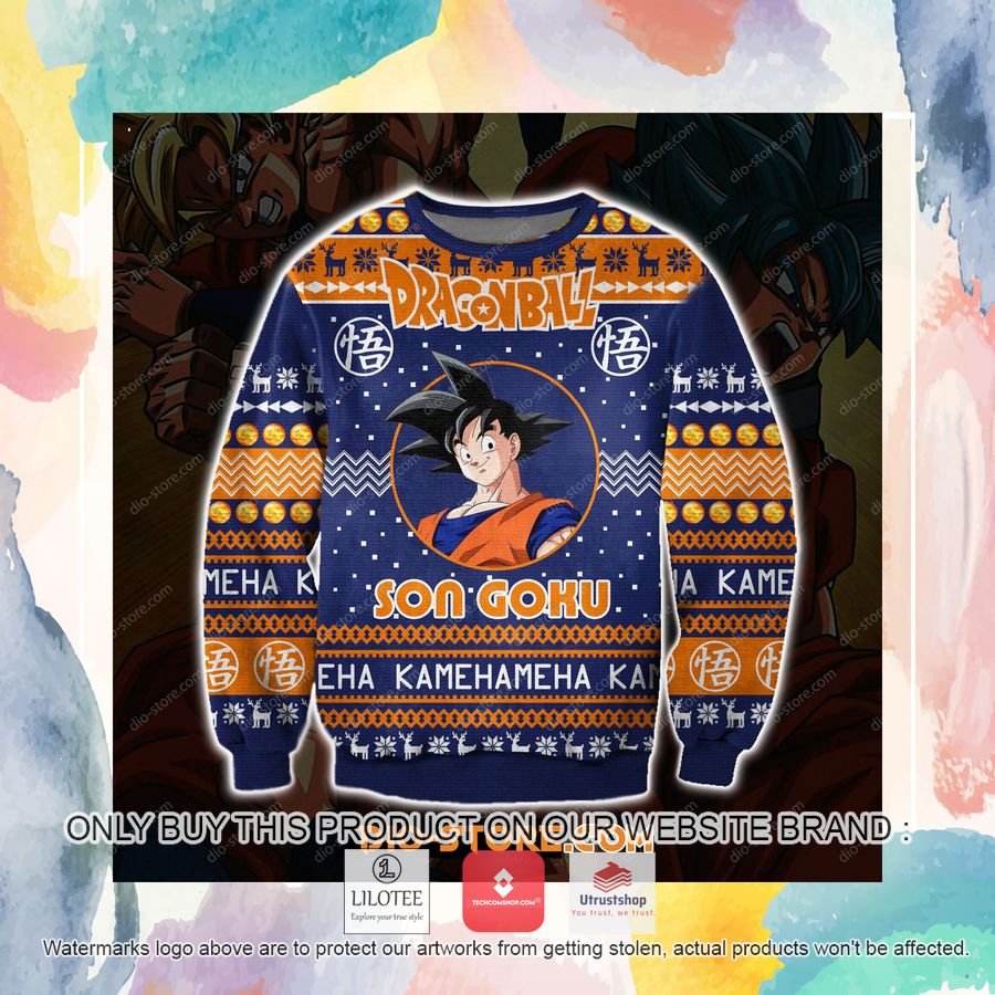 son goku dragon ball ugly christmas sweater sweatshirt 2 52294