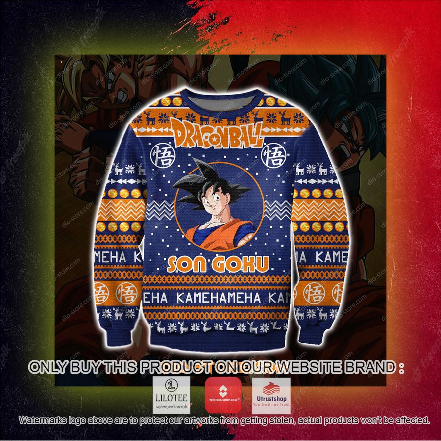 son goku dragon ball ugly christmas sweater sweatshirt 3 74411