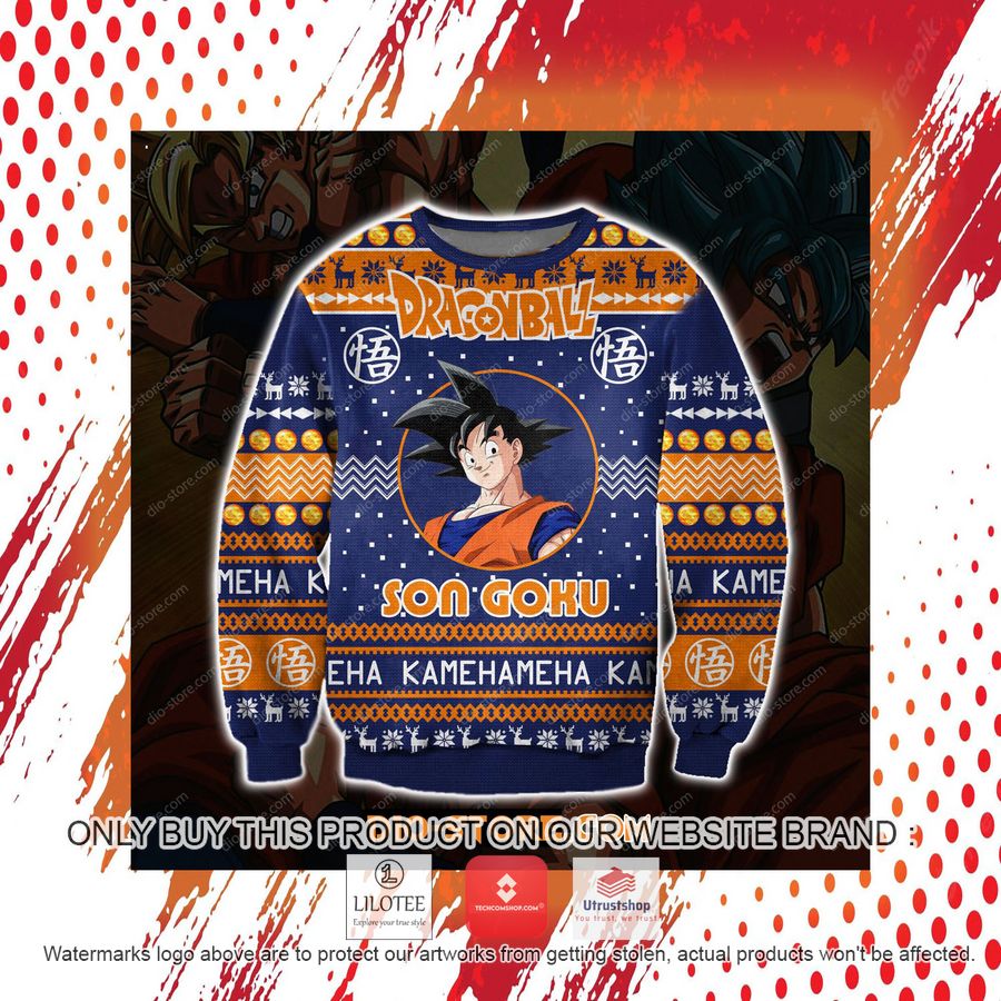 son goku dragon ball ugly christmas sweater sweatshirt 4 86543