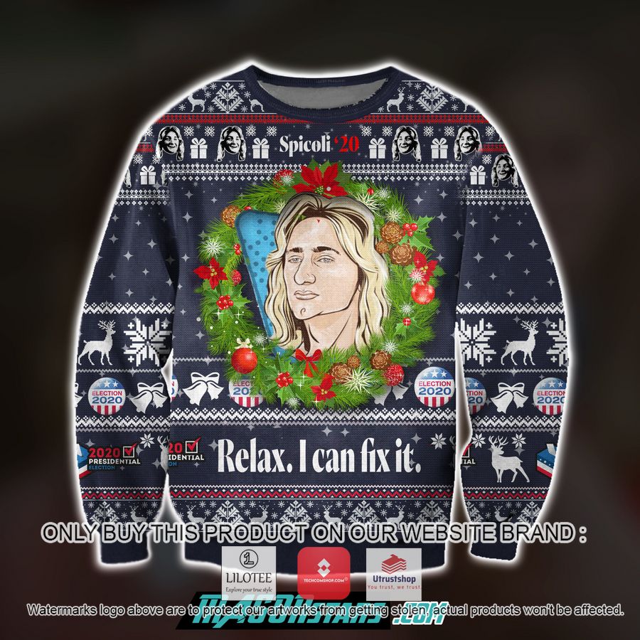 spicoli 20 relax i can fix it ugly christmas sweater sweatshirt 1 54792