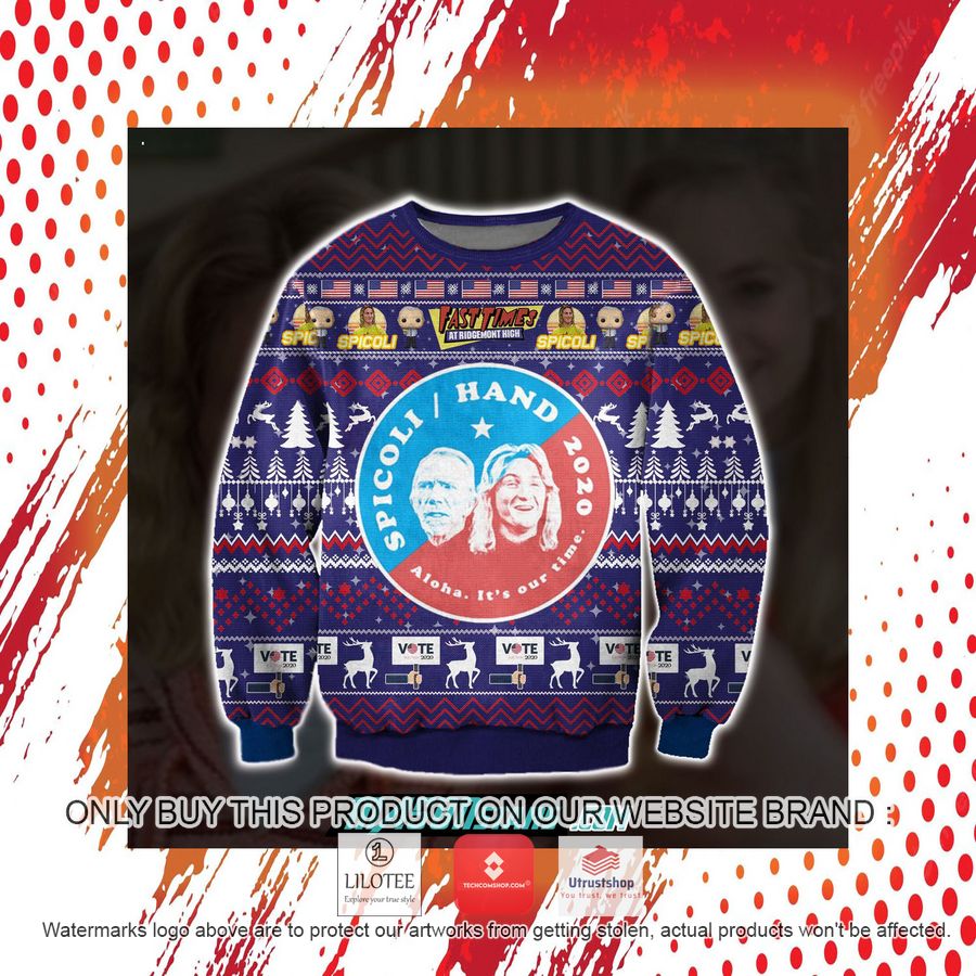 spicoli 2020 aloha its our time ugly christmas sweater sweatshirt 4 93907