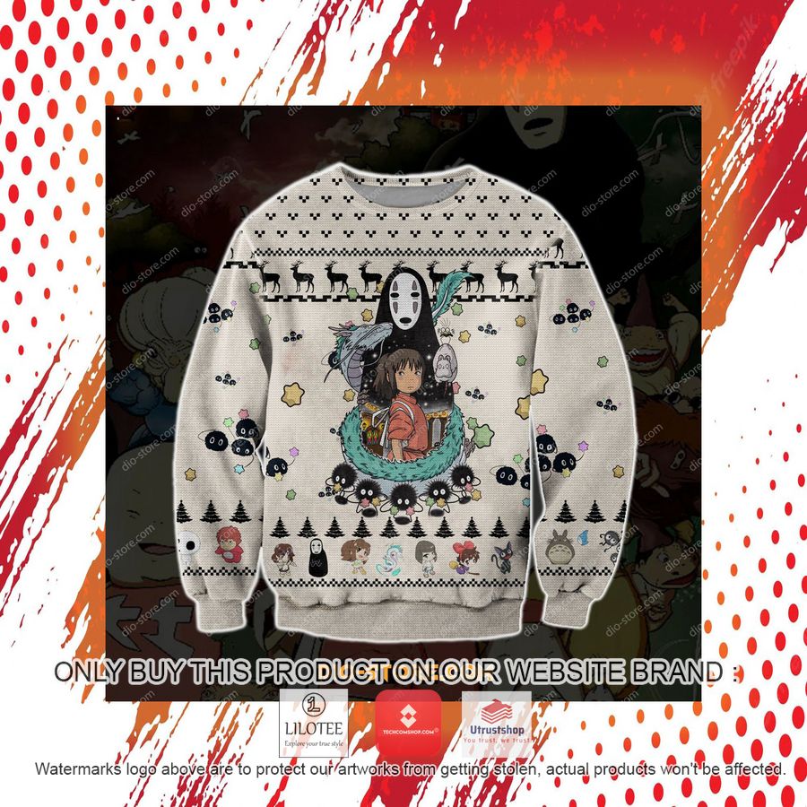 spirited away studio ghibli ugly christmas sweater sweatshirt 4 70992