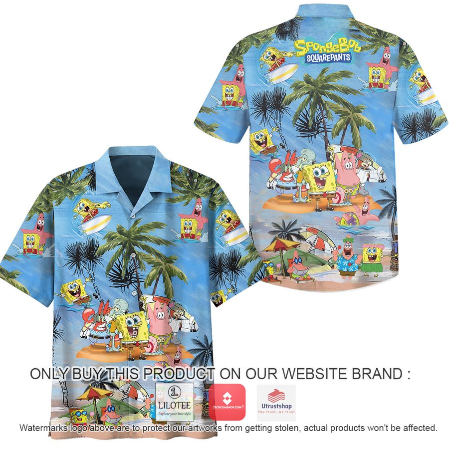 spongebob squarepants island hawaiian shirt 1 8411
