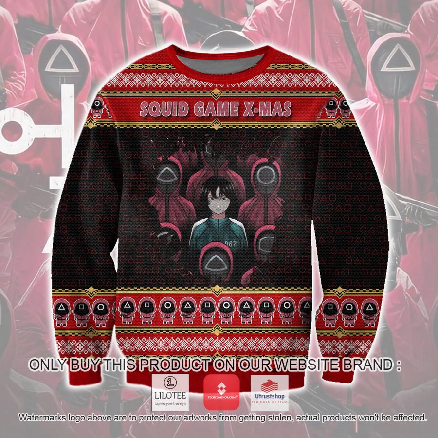squid game x mas ugly christmas sweater sweatshirt 1 91413