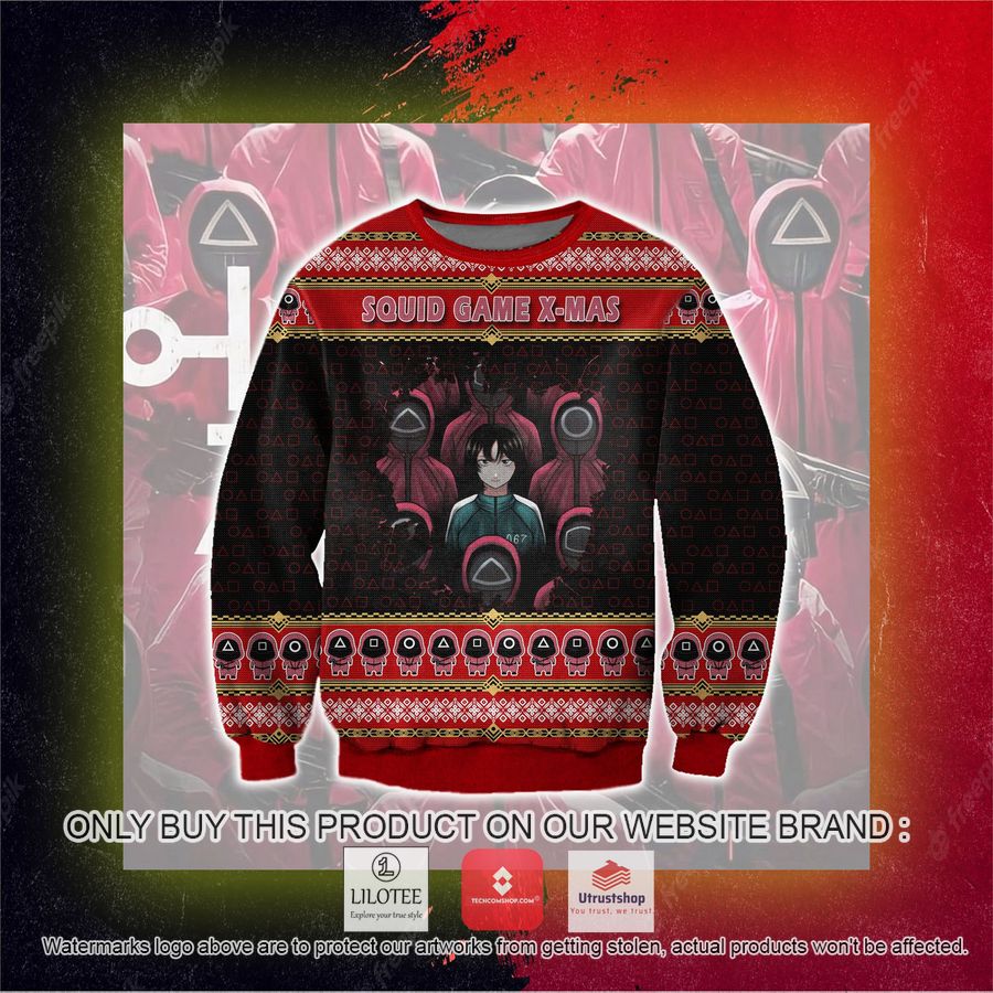 squid game x mas ugly christmas sweater sweatshirt 5 35015