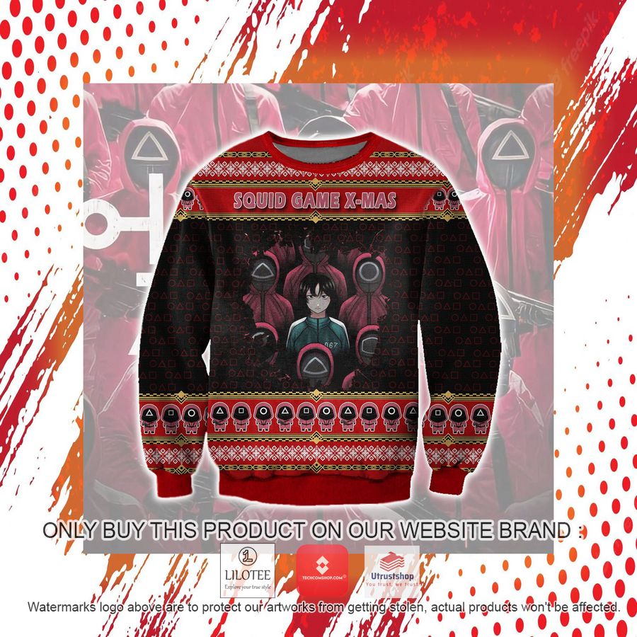 squid game x mas ugly christmas sweater sweatshirt 7 13344