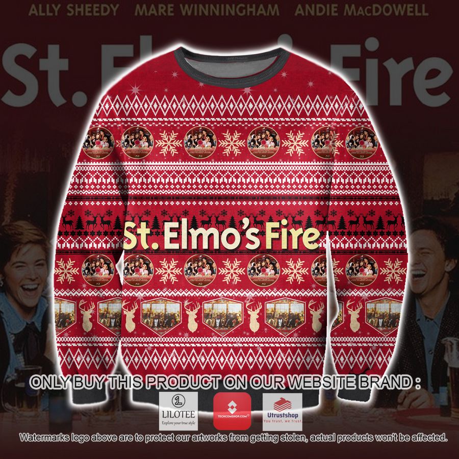 st elmos fire ugly christmas sweater sweatshirt 1 70510