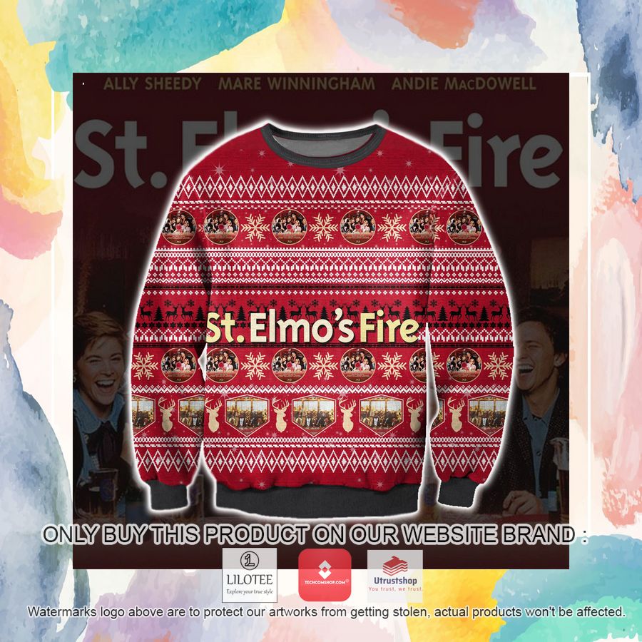 st elmos fire ugly christmas sweater sweatshirt 3 42203