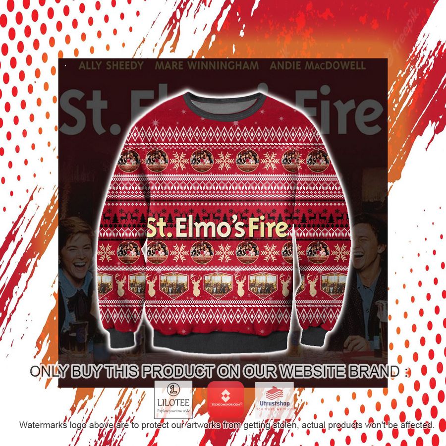 st elmos fire ugly christmas sweater sweatshirt 7 44626