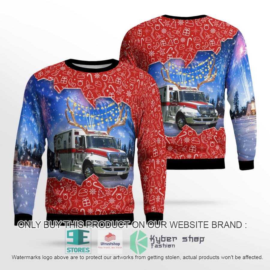 st marys county maryland mechanicsville volunteer rescue squad christmas sweater 1 65828
