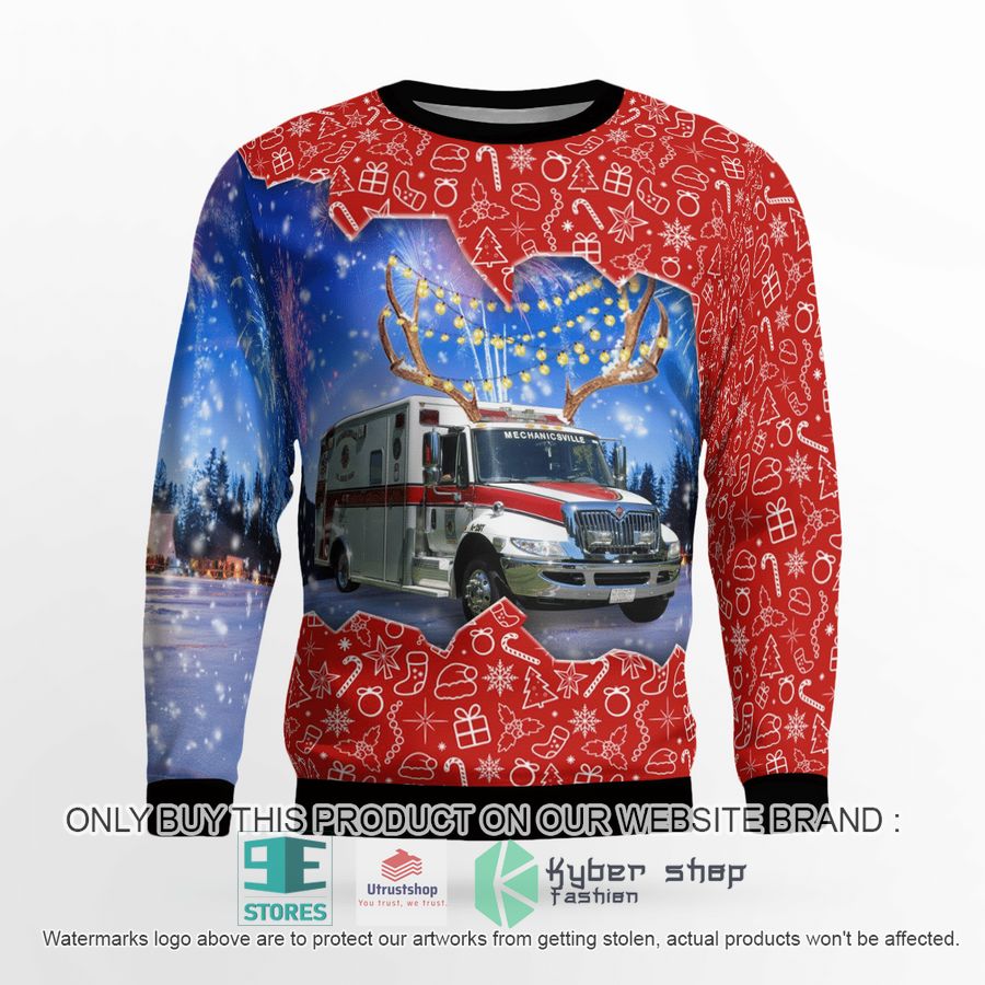 st marys county maryland mechanicsville volunteer rescue squad christmas sweater 2 11852