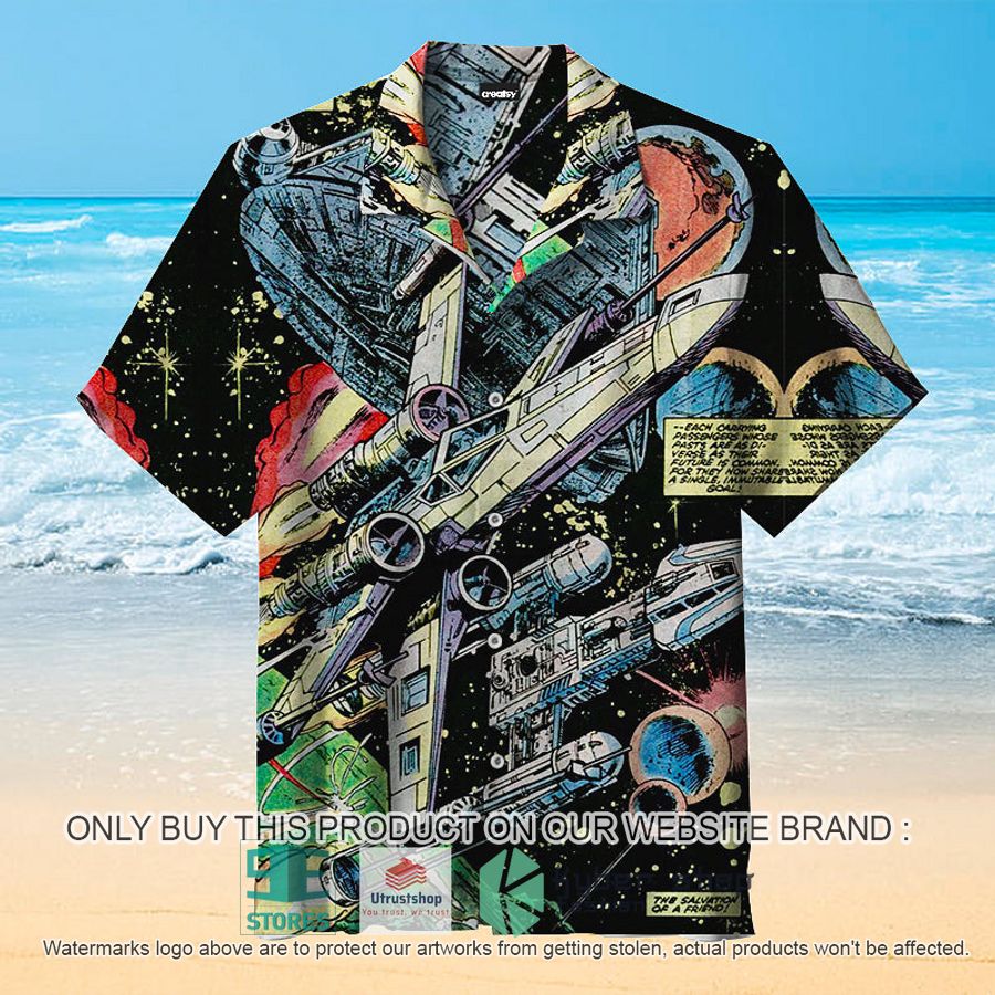 star wars vehicle black hawaiian shirt 1 31617