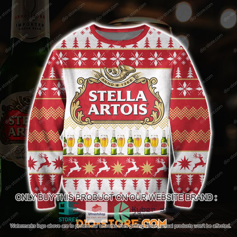 stella artois beer knitted wool sweater 1 27588