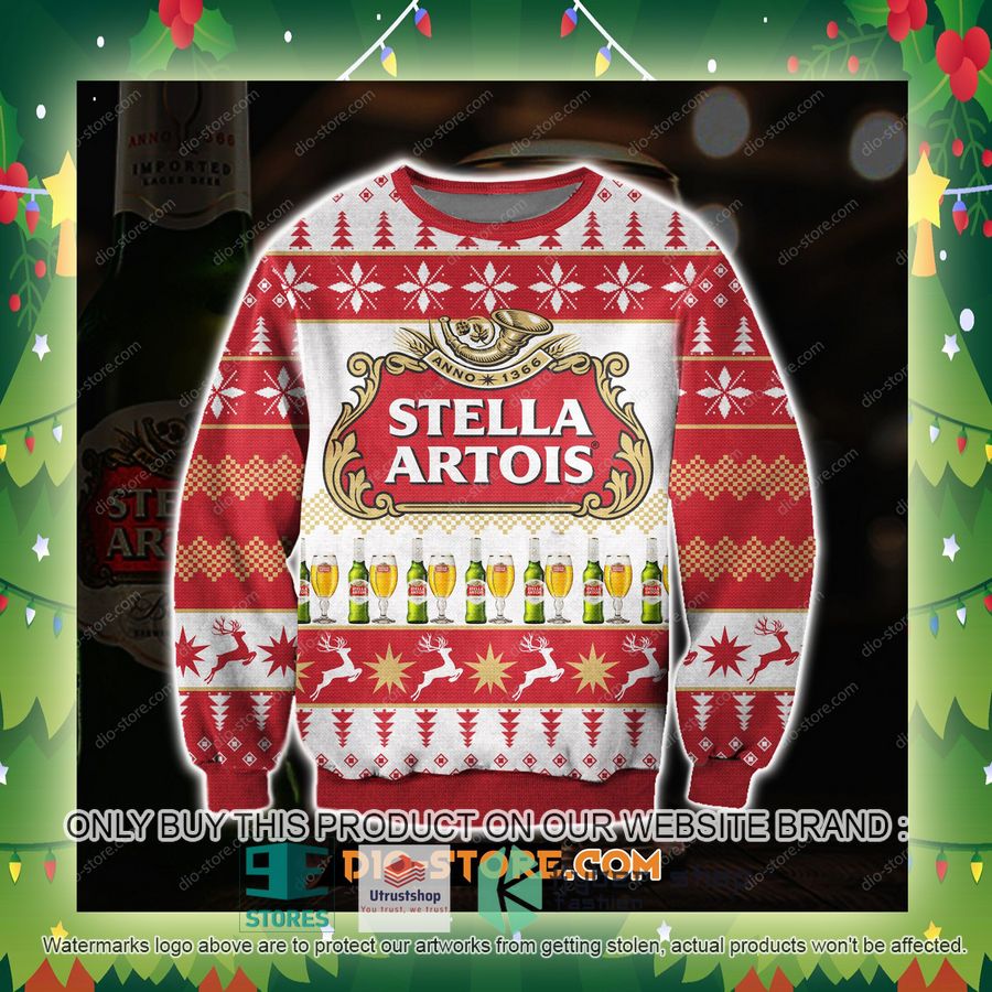 stella artois beer knitted wool sweater 2 65714