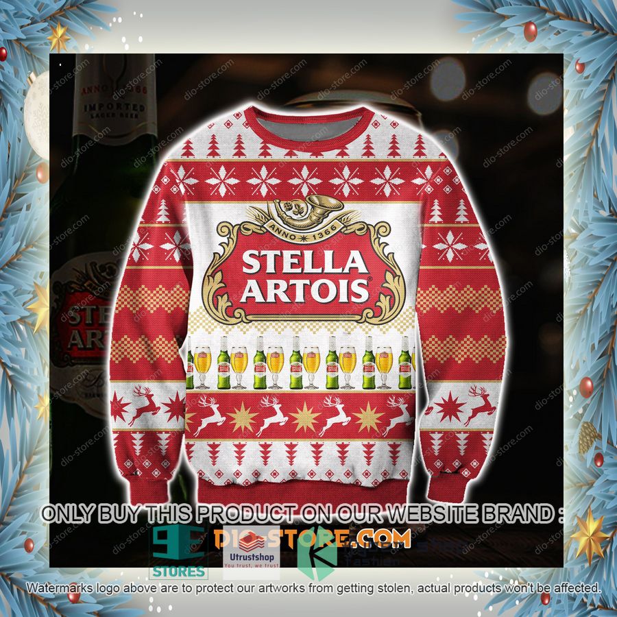 stella artois beer knitted wool sweater 4 15991
