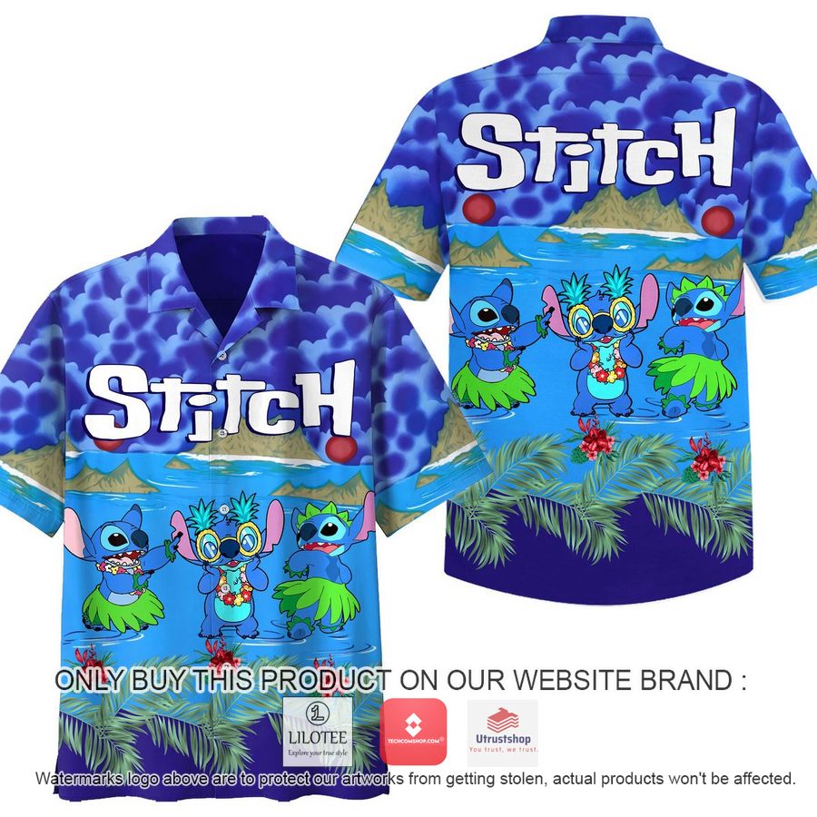 stitch hawaii dancing hawaiian shirt 1 42458