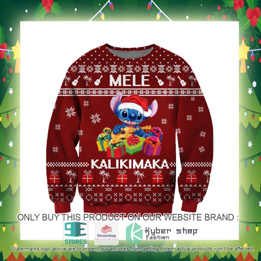 stitch mele kalikimaka knitted wool sweater 4 25691