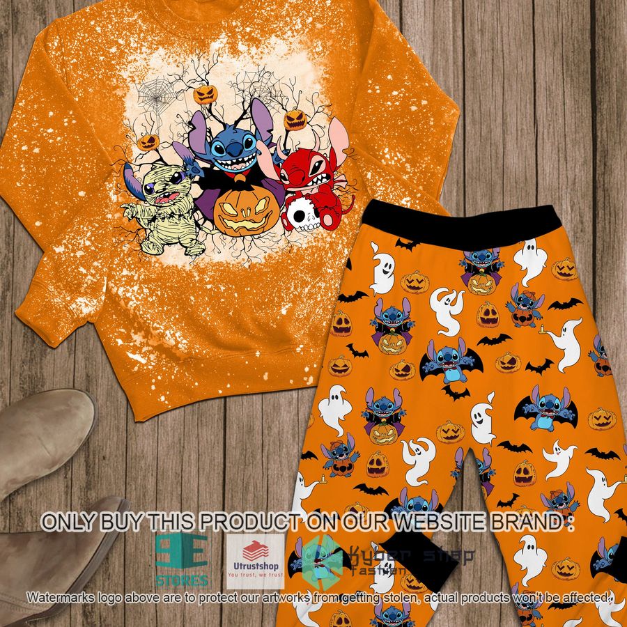 stitch pumpkin halloween pajamas set 1 50252